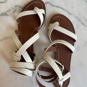 Tory Burch size 8 womens white sandals